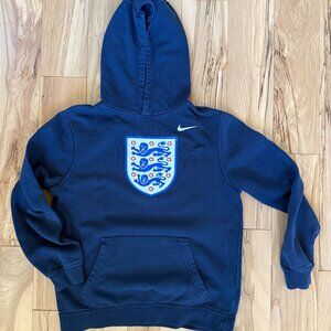 England National Team Nike Youth Club Fleece Pullover Hoodie - Navy, Youth XL